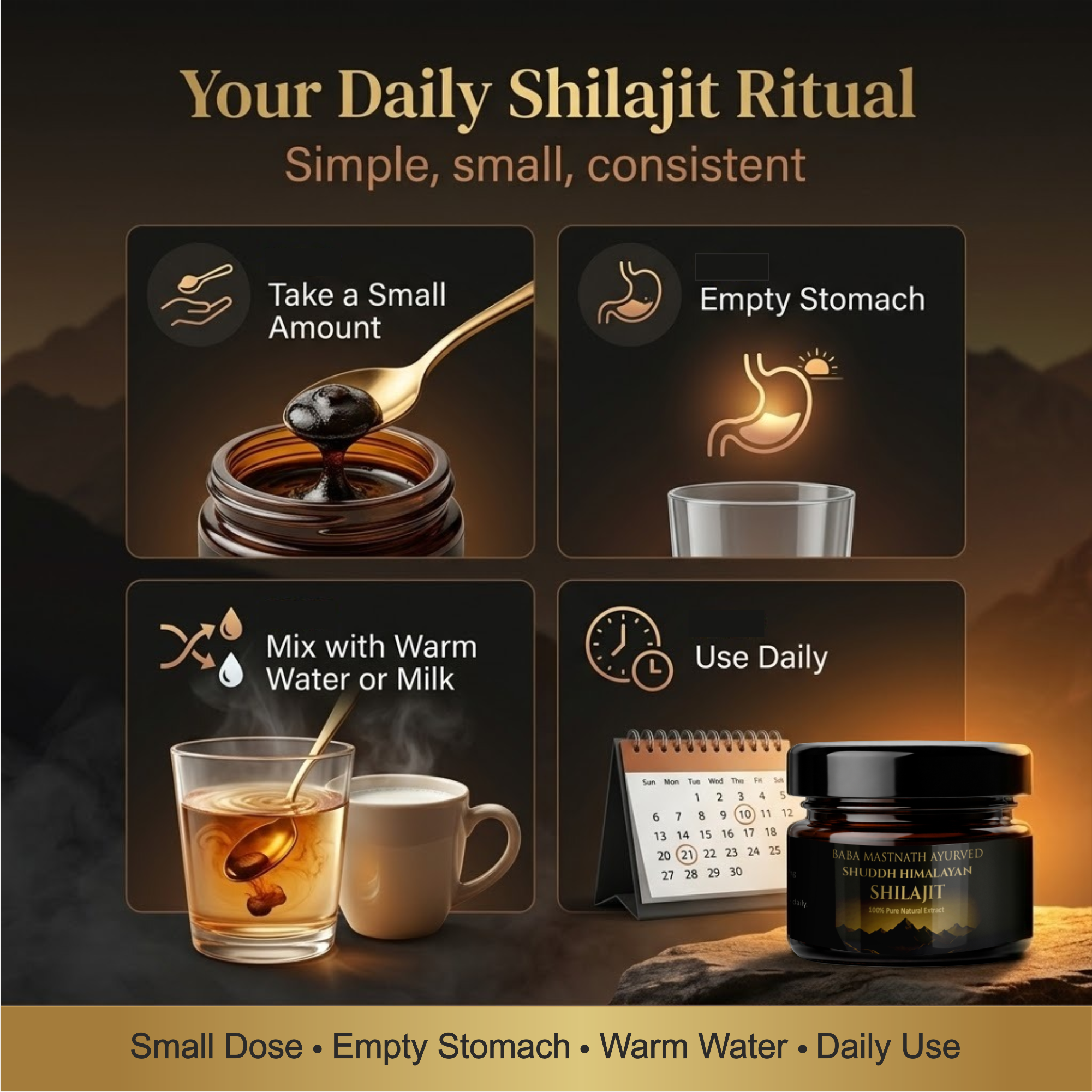 Himalayan Shilajit Resin for Men | 100% Pure Natural Resin | 75%+ Fulvic Acid | Supports Energy, Stamina, Strength & Testosterone | Ayurvedic Rasayana | 20 g Resin