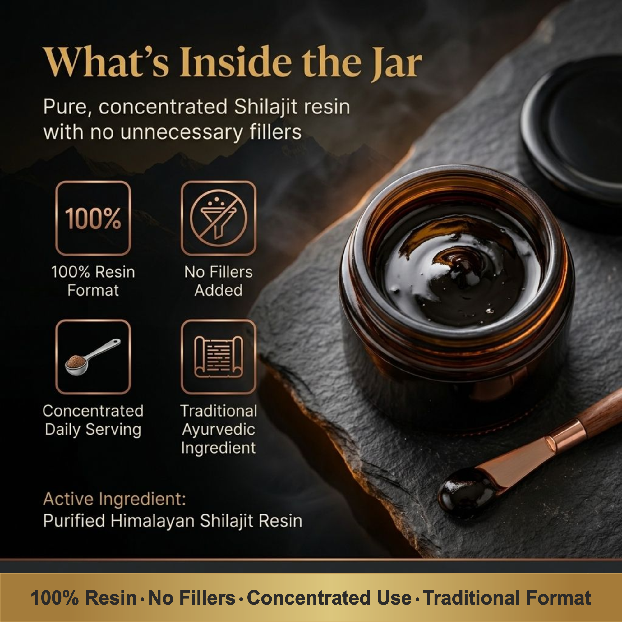 Himalayan Shilajit Resin for Men | 100% Pure Natural Resin | 75%+ Fulvic Acid | Supports Energy, Stamina, Strength & Testosterone | Ayurvedic Rasayana | 20 g Resin