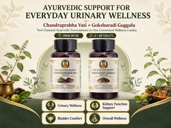 Urinary Wellness Combo with Chandraprabha Vati & Gokshuradi Guggulu | 120 Tablets