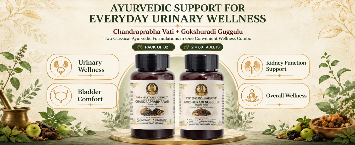 Urinary Wellness Combo with Chandraprabha Vati & Gokshuradi Guggulu | 120 Tablets