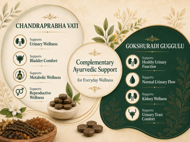 Urinary Wellness Combo with Chandraprabha Vati & Gokshuradi Guggulu | 120 Tablets