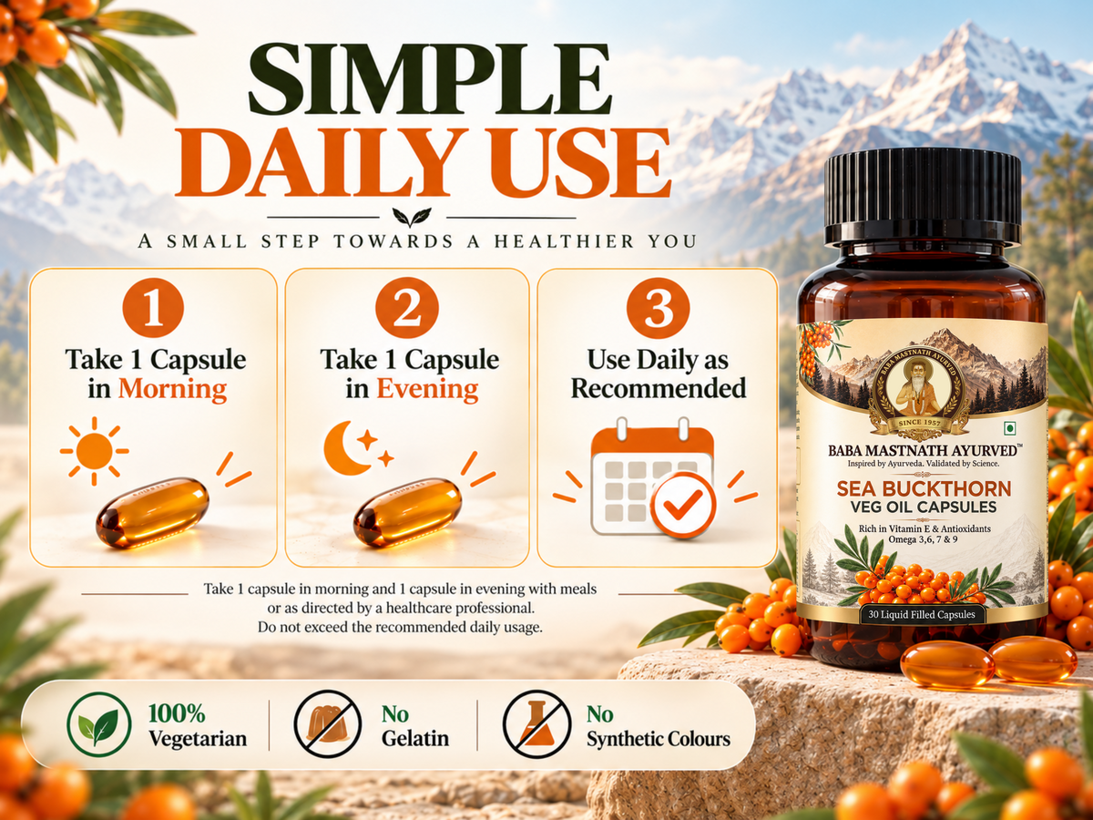 Sea Buckthorn Veg Oil Capsule- 30 Capsules