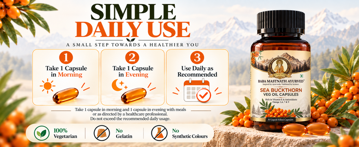 Sea Buckthorn Veg Oil Capsule- 30 Capsules