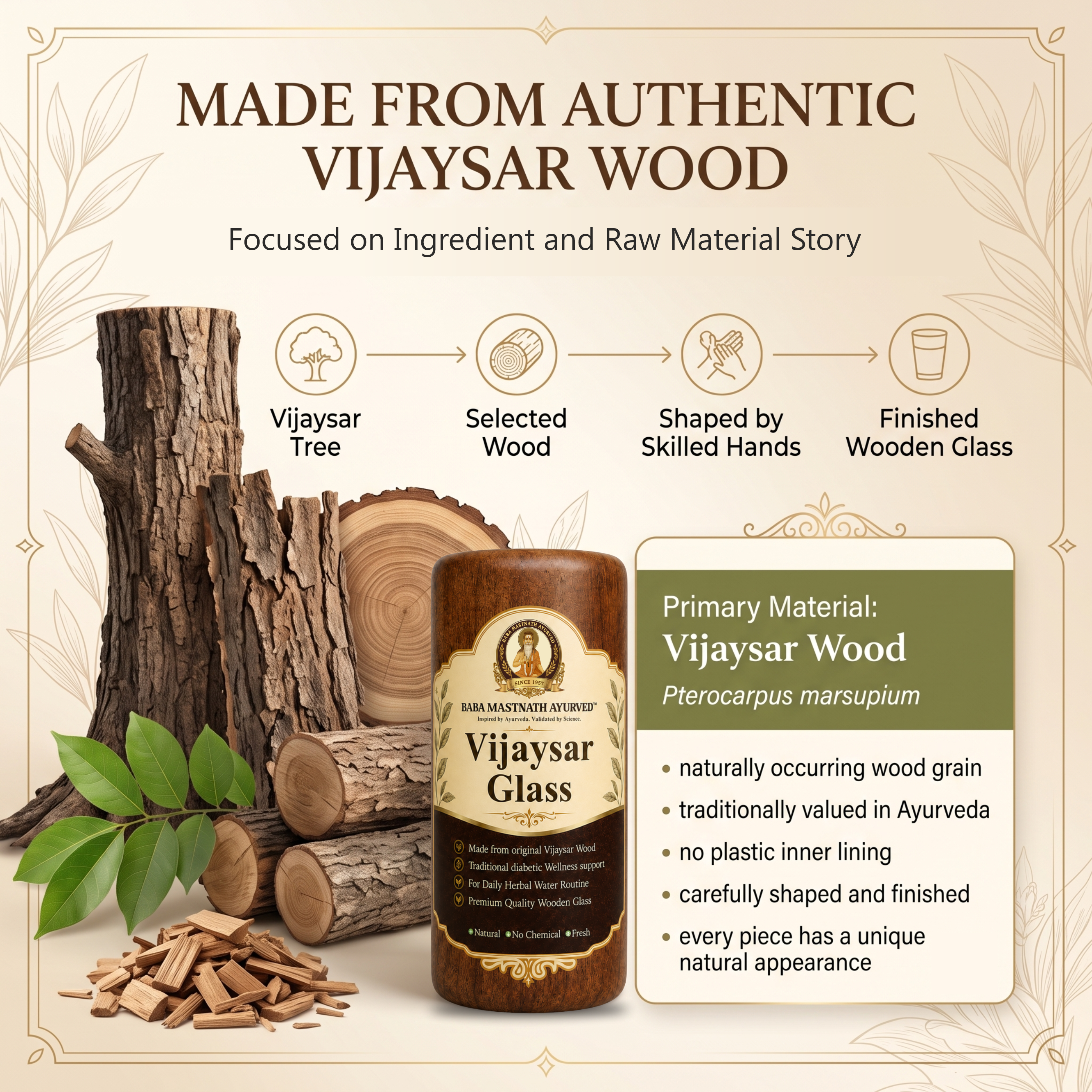 Vijaysar Wood Glass