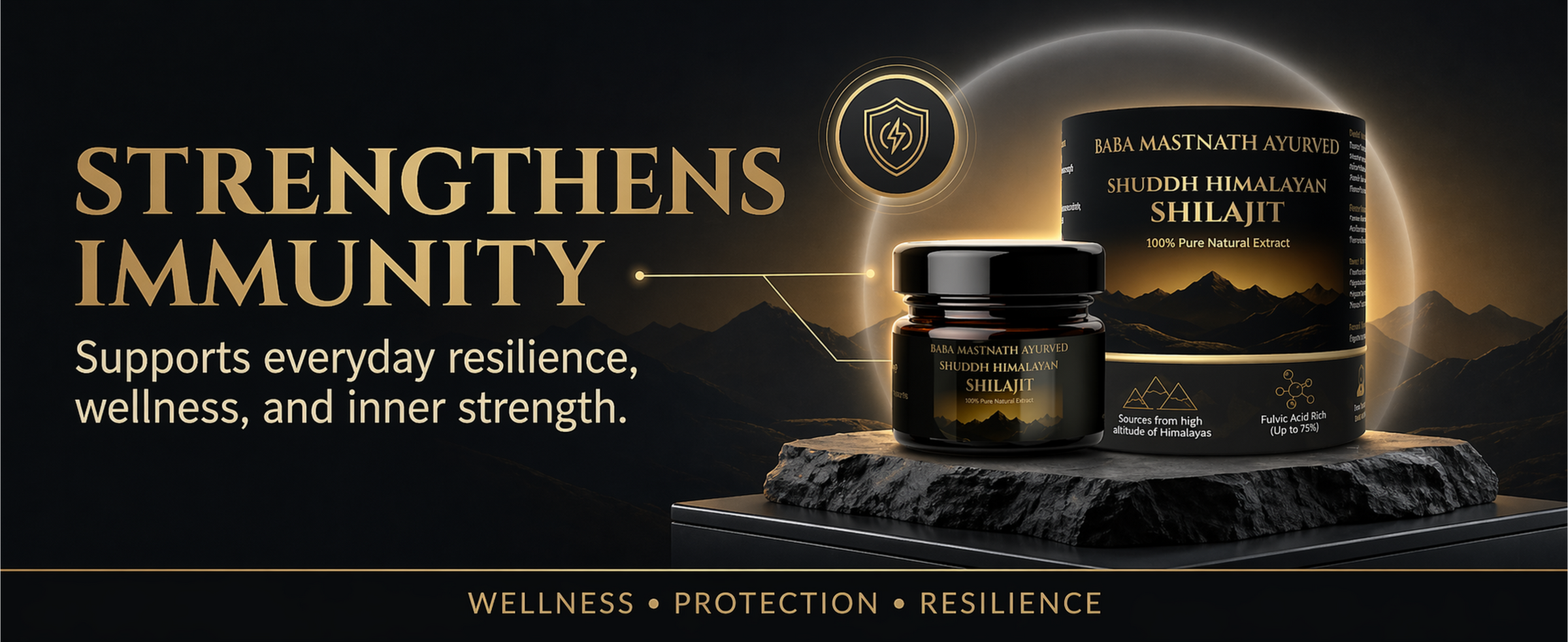 Himalayan Shilajit Resin for Men | 100% Pure Natural Resin | 75%+ Fulvic Acid | Supports Energy, Stamina, Strength & Testosterone | Ayurvedic Rasayana | 20 g Resin