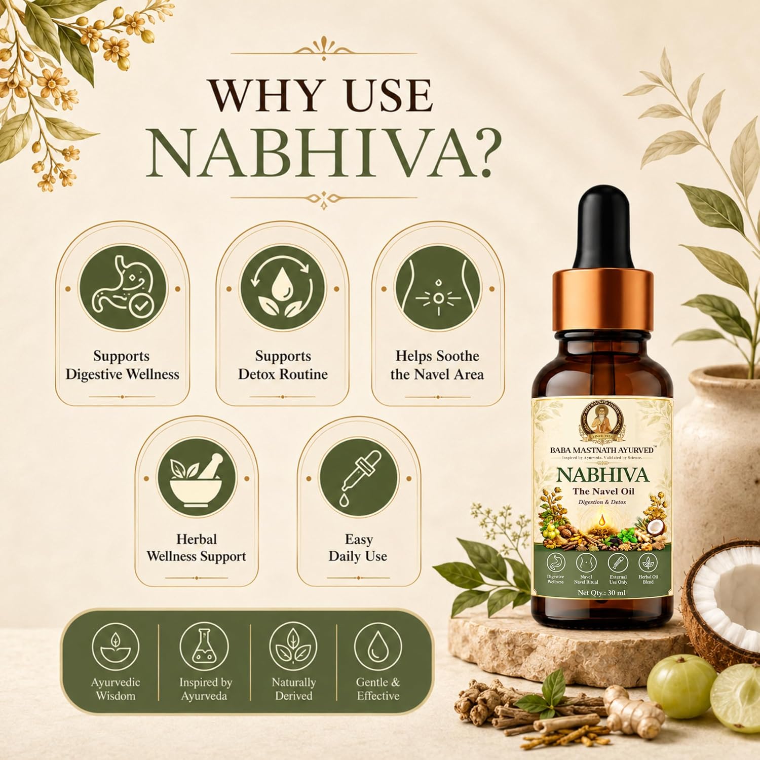 Nabhiva Nabhi Oil - 30ml