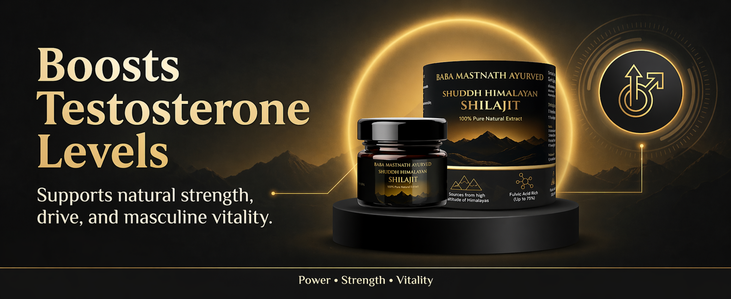Himalayan Shilajit Resin for Men | 100% Pure Natural Resin | 75%+ Fulvic Acid | Supports Energy, Stamina, Strength & Testosterone | Ayurvedic Rasayana | 20 g Resin