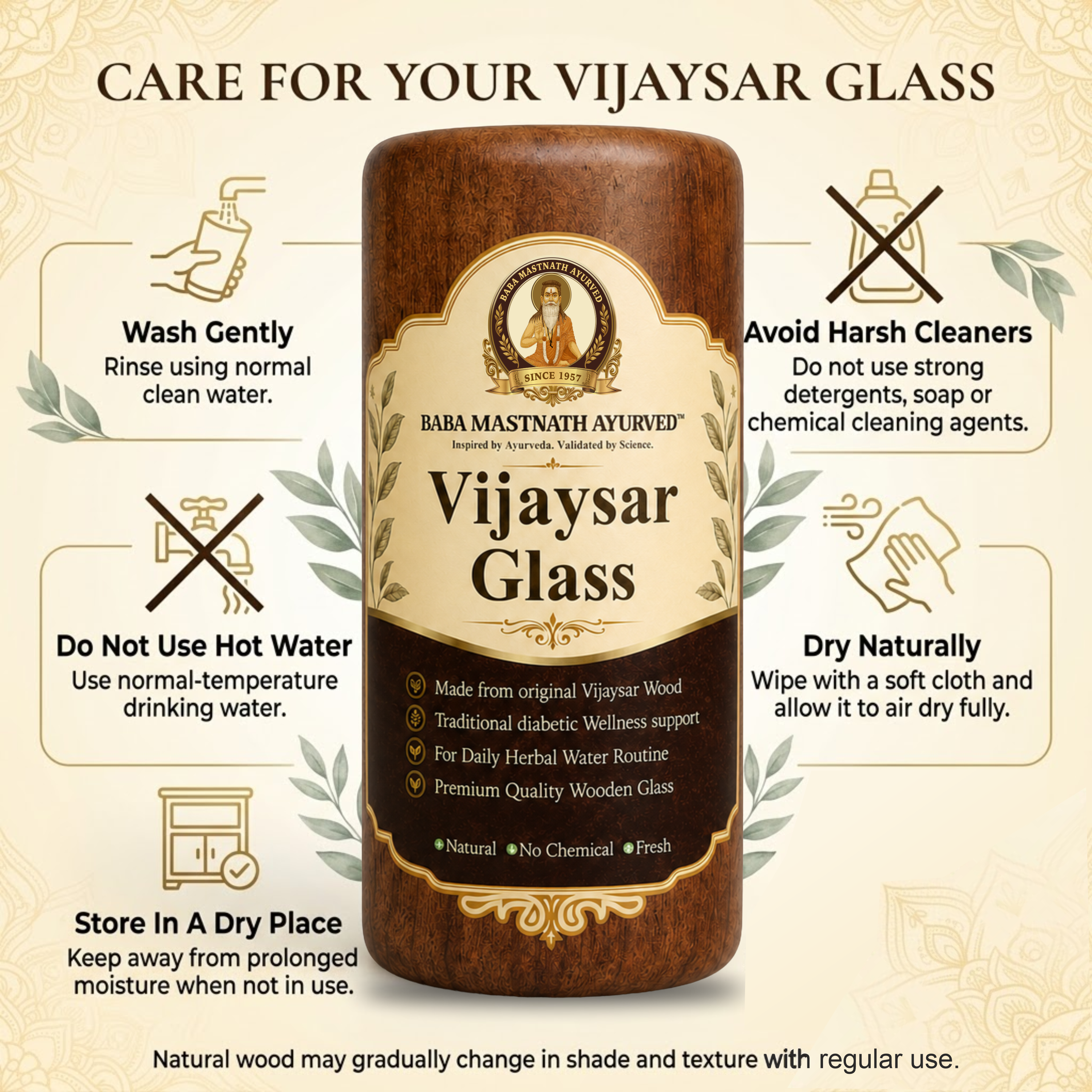 Vijaysar Wood Glass