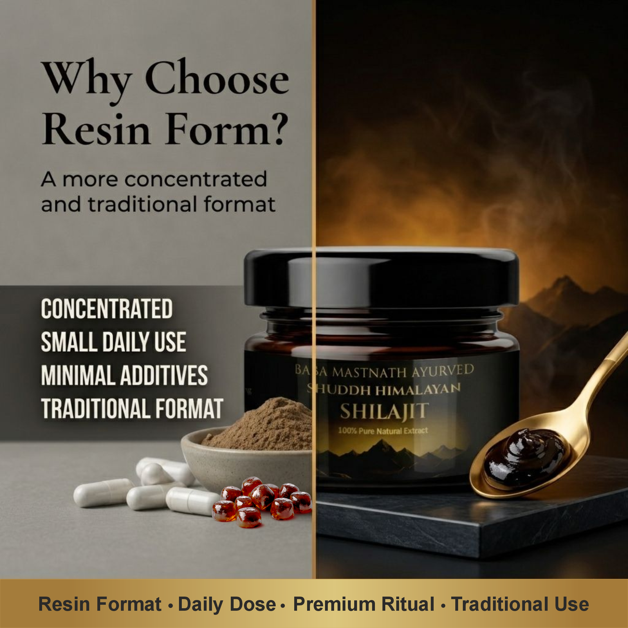 Himalayan Shilajit Resin for Men | 100% Pure Natural Resin | 75%+ Fulvic Acid | Supports Energy, Stamina, Strength & Testosterone | Ayurvedic Rasayana | 20 g Resin