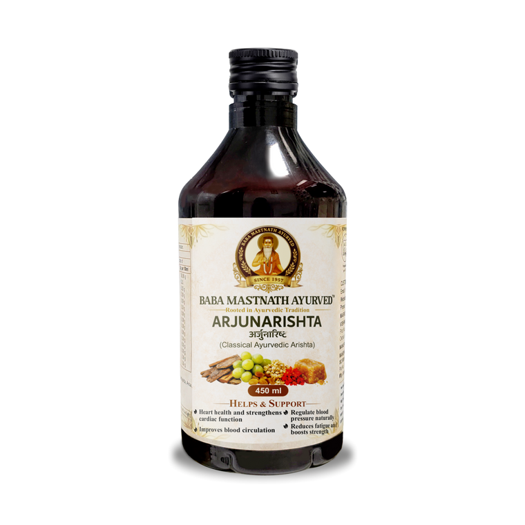 Arjunarishta – 450 ml | Classical Ayurvedic Arishta | Arjuna Bark Based Fermented Tonic | Supports Heart Health, Blood Circulation, Strength & Fatigue Support | Blood Pressure Support | Ayurvedic Medicine