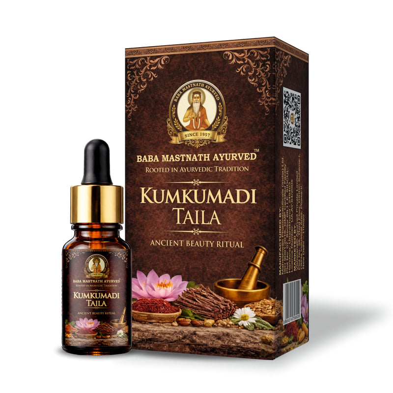 Kumkumadi Taila – 10 ml | Classical Ayurvedic Facial Oil with Kashmiri Saffron & Sandalwood | Night Glow & Radiance Oil for Even-Looking Tone, Firmness & Texture | For External Use Only