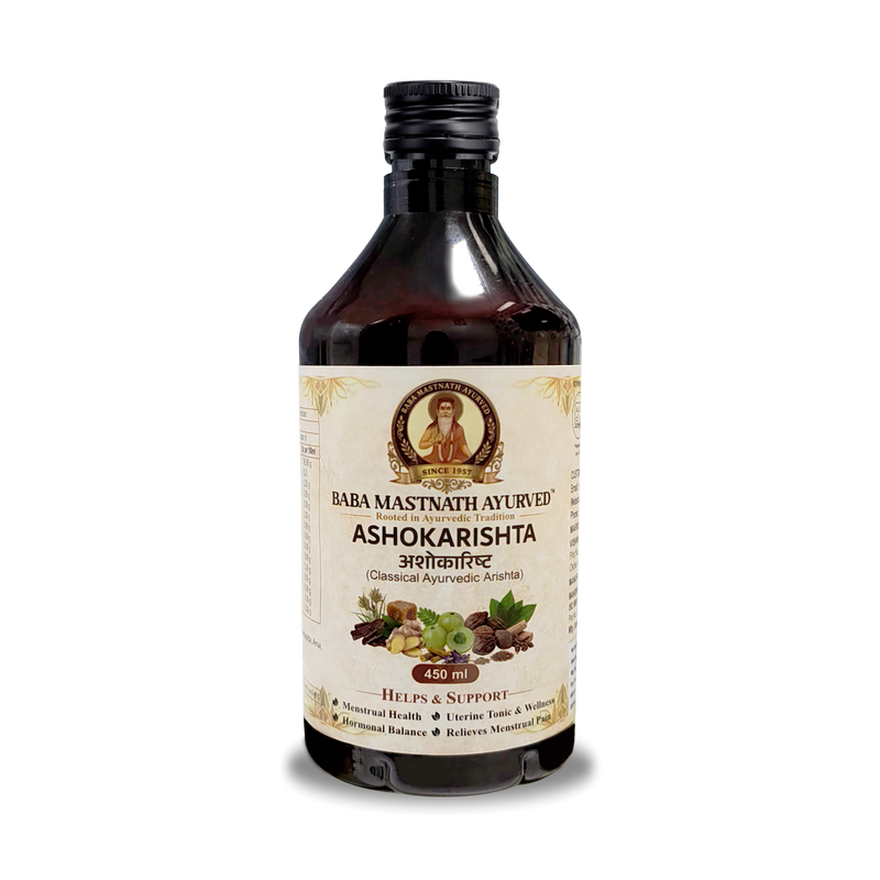 Ashokarishta – 450 ml | Classical Ayurvedic Arishta | Ashoka Bark Based Fermented Uterine Tonic | Supports Menstrual Health, Hormonal Balance & Period Comfort | Women’s Wellness Support | Ayurvedic Medicine