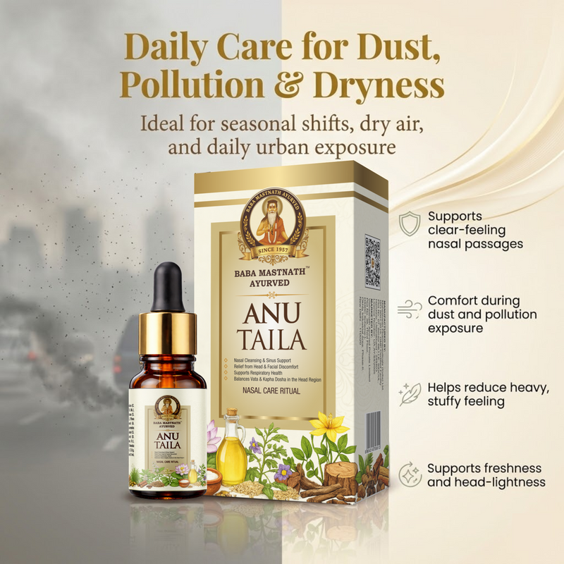 Anu Taila – 10 ml | Classical Ayurvedic Nasya Oil | Supports Nasal Congestion Relief, Sinus & Allergy Comfort, Headache Relief | Mental Clarity & Sense-Organ Wellness | For Nasal Use Only