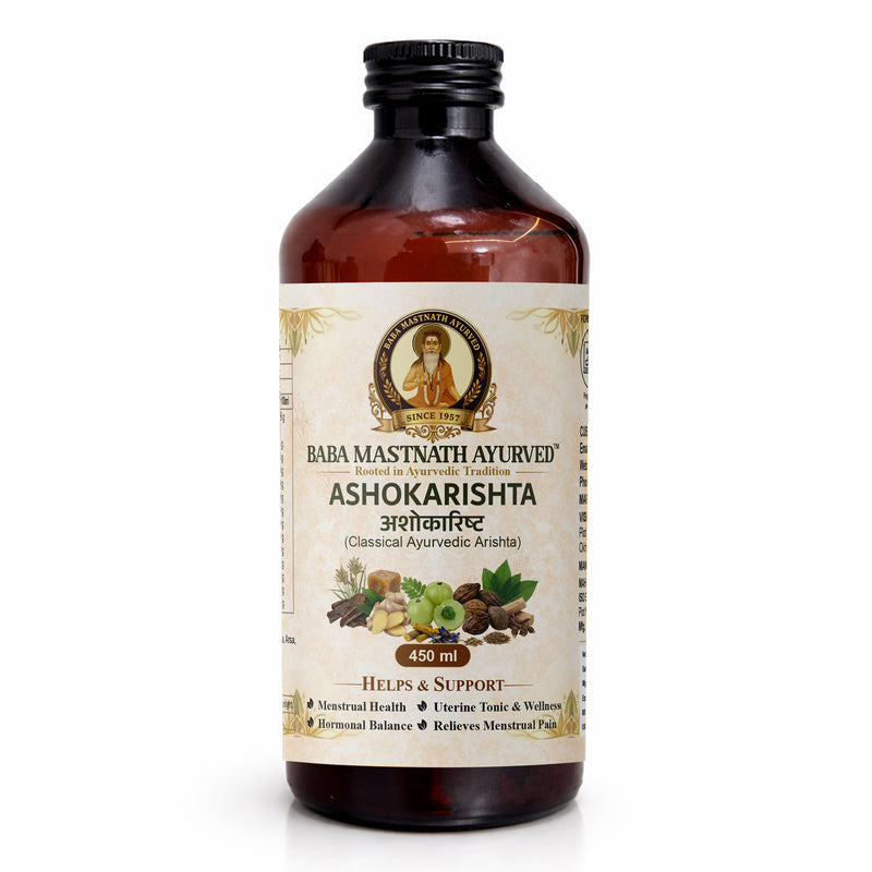 Ashokarishta – 450 ml | Classical Ayurvedic Arishta | Ashoka Bark Based Fermented Uterine Tonic | Supports Menstrual Health, Hormonal Balance & Period Comfort | Women’s Wellness Support | Ayurvedic Medicine