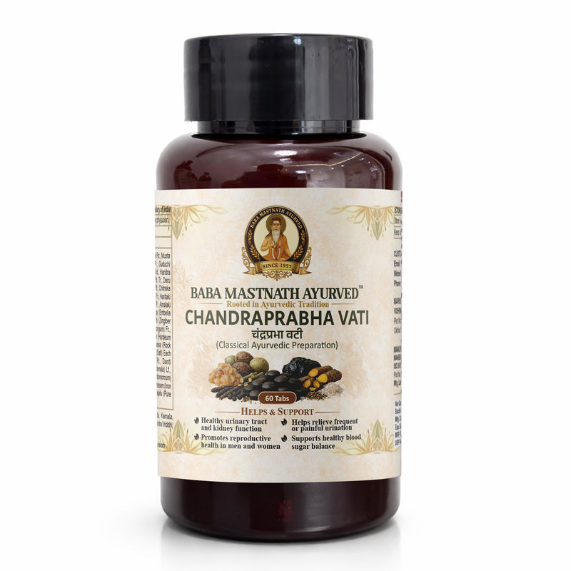 Chandraprabha Vati – 60 Tablets | Classical Ayurvedic Medicine | Urinary Tract & Kidney Support | Supports Frequent & Painful Urination | Reproductive Wellness for Men & Women | Blood Sugar Support