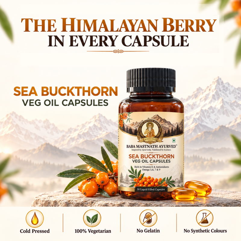 Sea Buckthorn Veg Oil Capsule- 30 Capsules