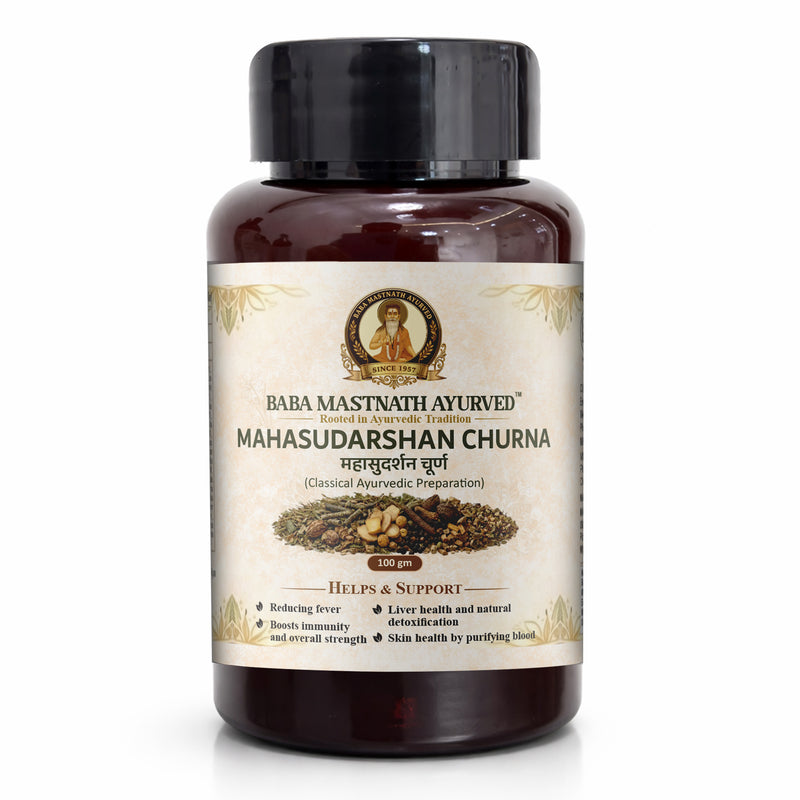 Mahasudarshan Churna – 100 g | Classical Ayurvedic Medicine | Supports Healthy Fever Response (Jvara), Immunity & Strength | Liver Support & Natural Detox | Supports Clear Skin & “Blood Purification” (Ayurvedic Context)